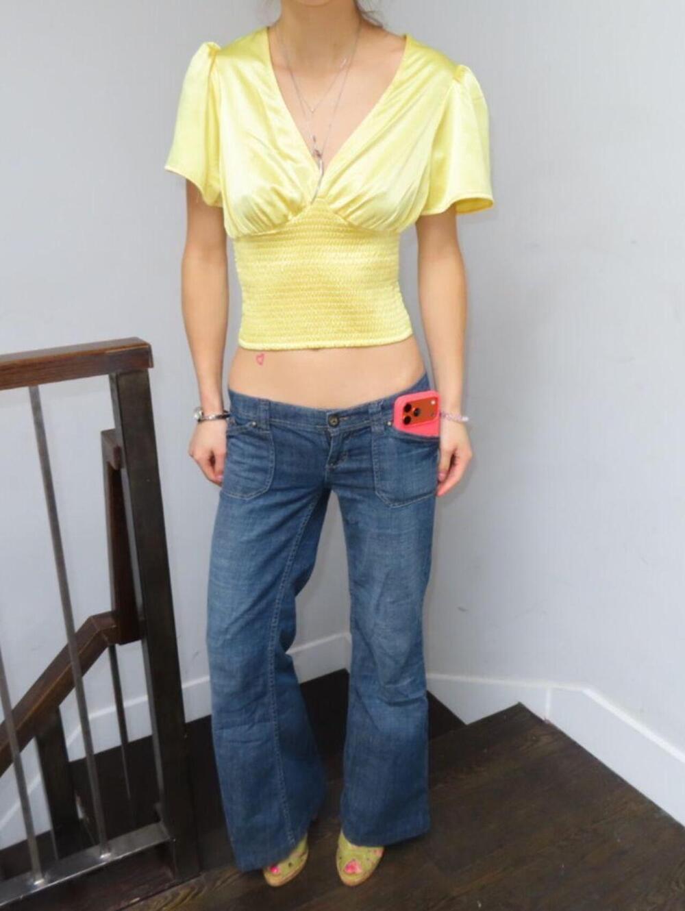 Guess Women's Yellow Shirt